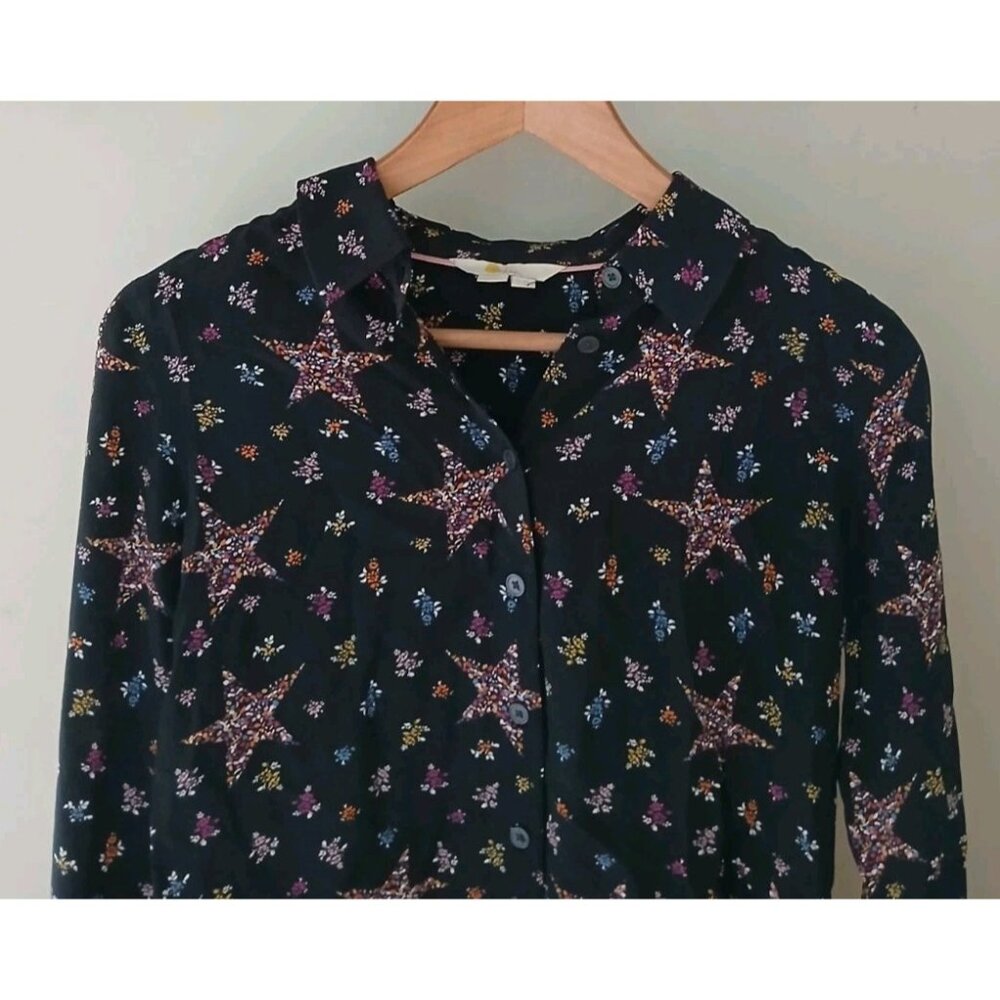 Boden 100% Silk Button Down Blouse - Picture 2 of 9